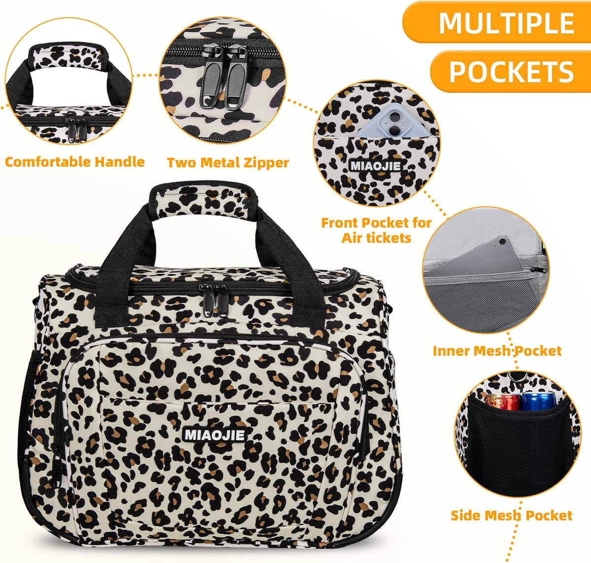 Underseat Carry On Luggage Lightweight Travel Tote Weekender Bag Overnight Duffle Bag for Travel, Travel Essentials Personal Item Travel Bag for Women and Men,Black-18Inch