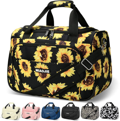 Underseat Carry On Luggage Lightweight Travel Tote Weekender Bag Overnight Duffle Bag for Travel, Travel Essentials Personal Item Travel Bag for Women and Men,Black-18Inch