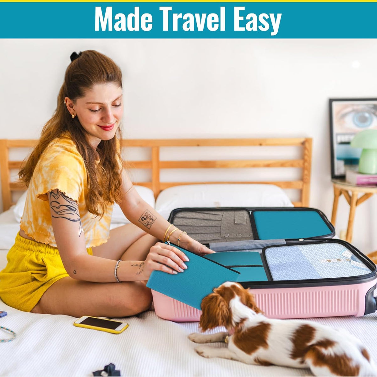 8 Set Packing Cubes for Travel Essentials, Packing Bags, Carrry-On Travel Accessories, Suitcase Organizers with Sturdy Zippers, Luggage Organizer for Airplane, Camping, Road Trip (Grey)