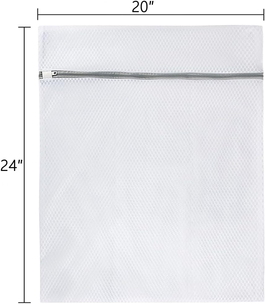 3Pcs Mesh Laundry Bags for Delicates, Honeycomb Mesh Wash Bags with Zipper for Washing Machine, Shoes, Lingerie, Socks and Stuffed Toys (Medium, 12.5 x 16Inches)