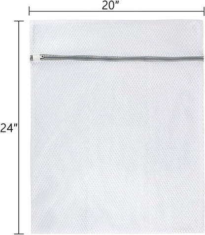 3Pcs Mesh Laundry Bags for Delicates, Honeycomb Mesh Wash Bags with Zipper for Washing Machine, Shoes, Lingerie, Socks and Stuffed Toys (Medium, 12.5 x 16Inches)