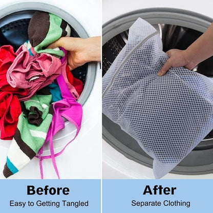 3Pcs Mesh Laundry Bags for Delicates, Honeycomb Mesh Wash Bags with Zipper for Washing Machine, Shoes, Lingerie, Socks and Stuffed Toys (Medium, 12.5 x 16Inches)