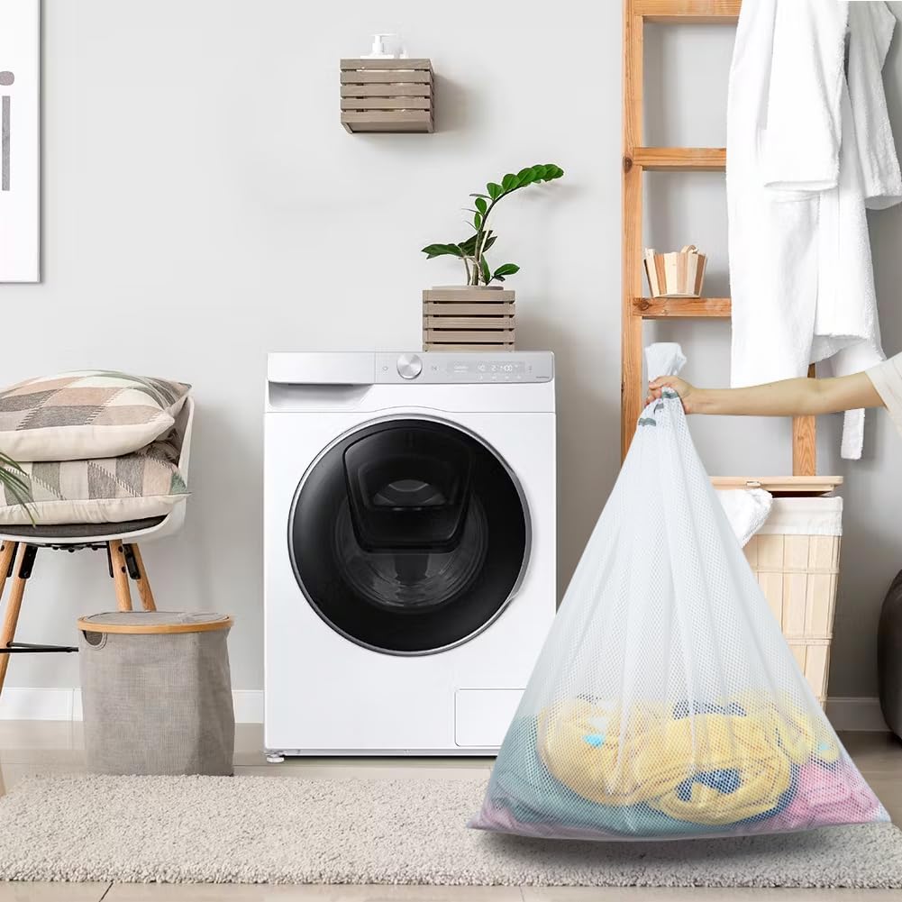 3Pcs Mesh Laundry Bags for Delicates, Honeycomb Mesh Wash Bags with Zipper for Washing Machine, Shoes, Lingerie, Socks and Stuffed Toys (Medium, 12.5 x 16Inches)