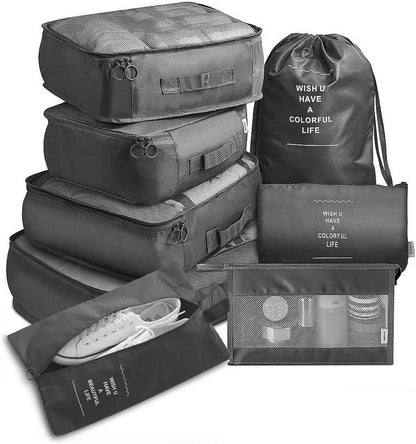 Packing Cubes for Travel 8 Set, Luggage Packing Organizers for Suitcases, Travel Accessories Large Toiletries Bag for Clothes Shoes Cosmetics,Travel Bags Organizer (Pink)