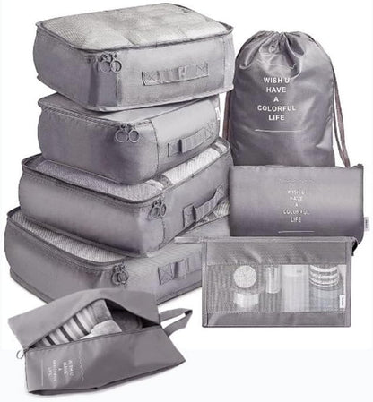 Packing Cubes for Travel 8 Set, Luggage Packing Organizers for Suitcases, Travel Accessories Large Toiletries Bag for Clothes Shoes Cosmetics,Travel Bags Organizer (Pink)