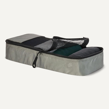 4-Piece Space-Saving Packing Cubes Travel Accessories Set, Luggage Organizer with Double Zipper, Mesh Top, Small, Black (Previously Amazon Basics)
