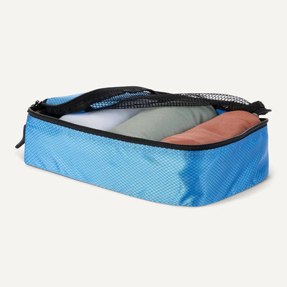 4-Piece Space-Saving Packing Cubes Travel Accessories Set, Luggage Organizer with Double Zipper, Mesh Top, Small, Black (Previously Amazon Basics)