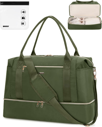 Personal Item Travel Bag 18x14x8, Carry On Weekender Bag for Women | Frontier Underseat Fit, Wet Pocket, Weekend Overnight Trip