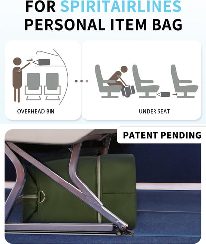 Personal Item Travel Bag 18x14x8, Carry On Weekender Bag for Women | Frontier Underseat Fit, Wet Pocket, Weekend Overnight Trip
