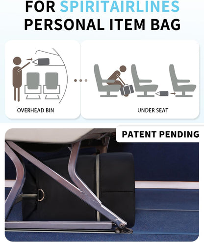 Personal Item Travel Bag 18x14x8, Carry On Weekender Bag for Women | Frontier Underseat Fit, Wet Pocket, Weekend Overnight Trip