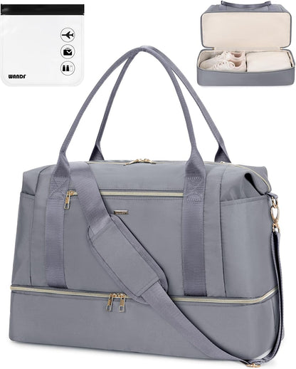 Personal Item Travel Bag 18x14x8, Carry On Weekender Bag for Women | Frontier Underseat Fit, Wet Pocket, Weekend Overnight Trip