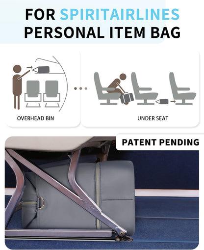 Personal Item Travel Bag 18x14x8, Carry On Weekender Bag for Women | Frontier Underseat Fit, Wet Pocket, Weekend Overnight Trip