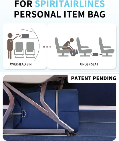 Personal Item Travel Bag 18x14x8, Carry On Weekender Bag for Women | Frontier Underseat Fit, Wet Pocket, Weekend Overnight Trip