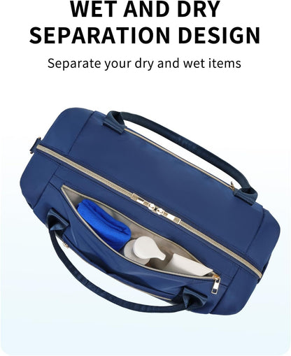 Personal Item Travel Bag 18x14x8, Carry On Weekender Bag for Women | Frontier Underseat Fit, Wet Pocket, Weekend Overnight Trip