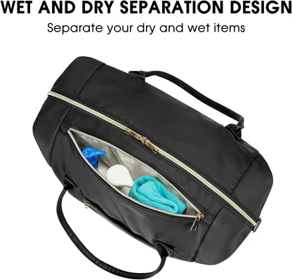 Personal Item Travel Bag 18x14x8, Carry On Weekender Bag for Women | Frontier Underseat Fit, Wet Pocket, Weekend Overnight Trip
