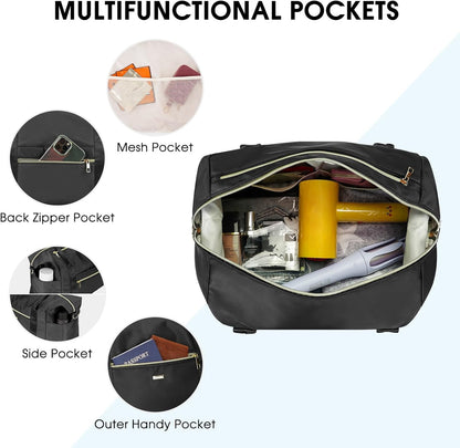 Personal Item Travel Bag 18x14x8, Carry On Weekender Bag for Women | Frontier Underseat Fit, Wet Pocket, Weekend Overnight Trip