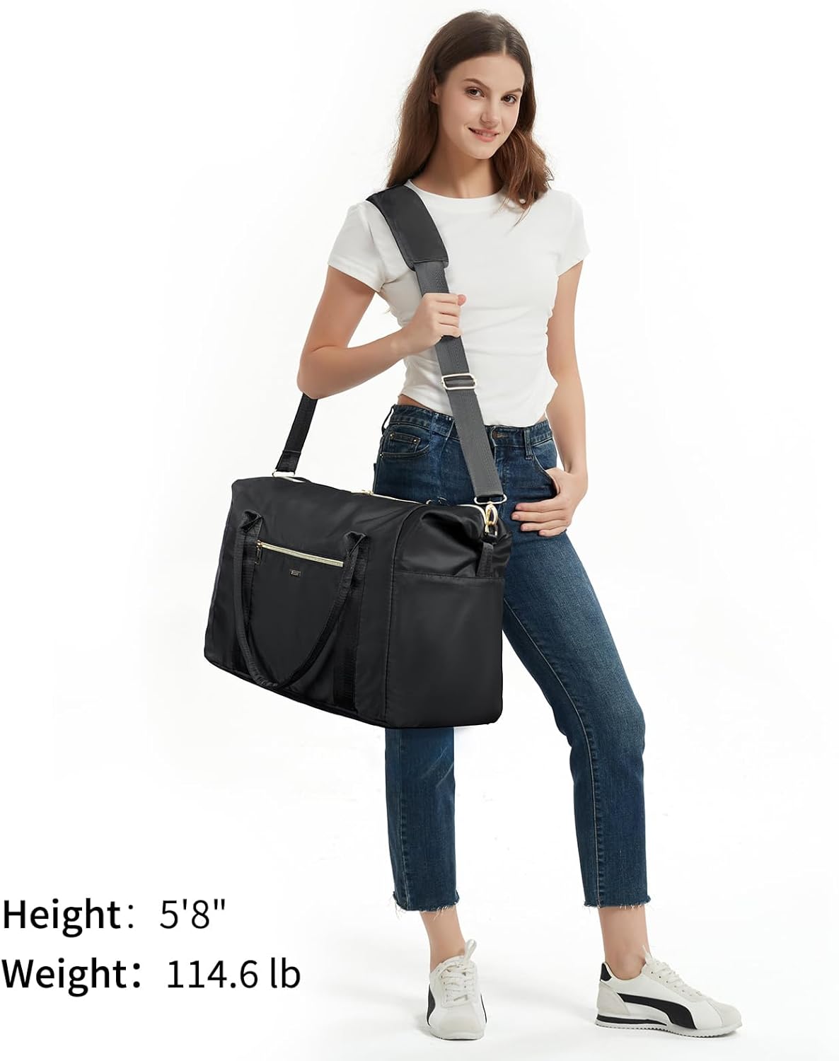 Personal Item Travel Bag 18x14x8, Carry On Weekender Bag for Women | Frontier Underseat Fit, Wet Pocket, Weekend Overnight Trip