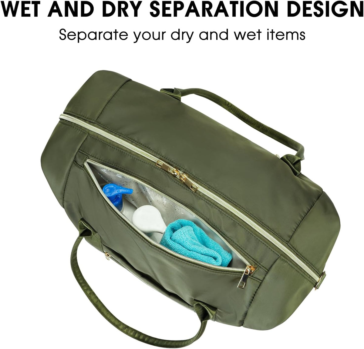 Personal Item Travel Bag 18x14x8, Carry On Weekender Bag for Women | Frontier Underseat Fit, Wet Pocket, Weekend Overnight Trip