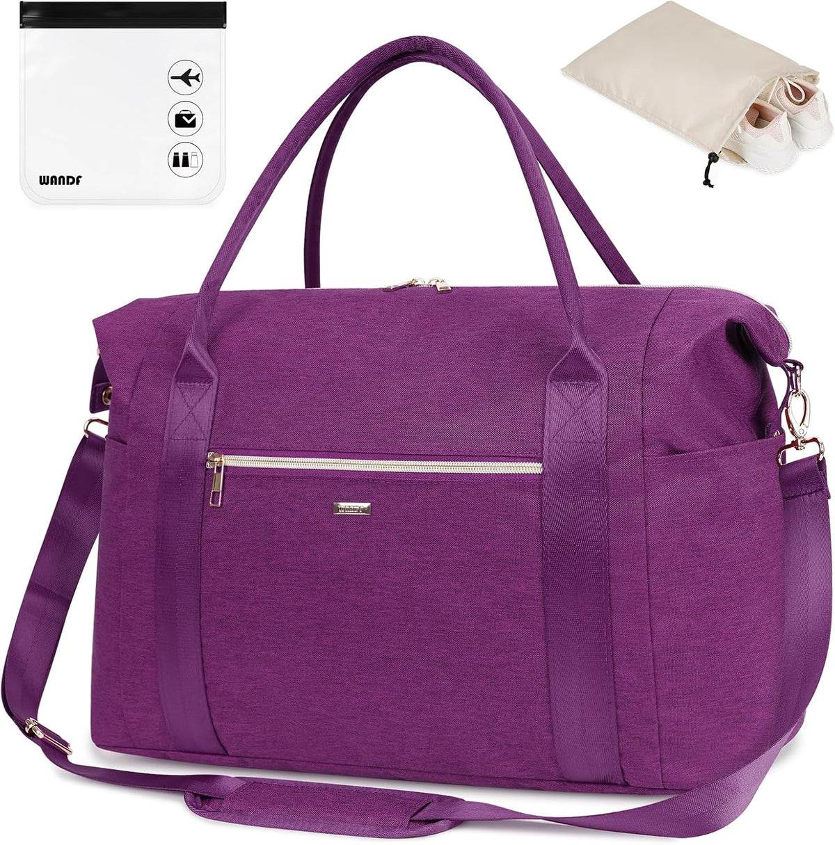 Personal Item Travel Bag 18x14x8, Carry On Weekender Bag for Women | Frontier Underseat Fit, Wet Pocket, Weekend Overnight Trip
