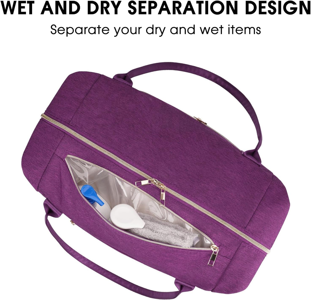 Personal Item Travel Bag 18x14x8, Carry On Weekender Bag for Women | Frontier Underseat Fit, Wet Pocket, Weekend Overnight Trip