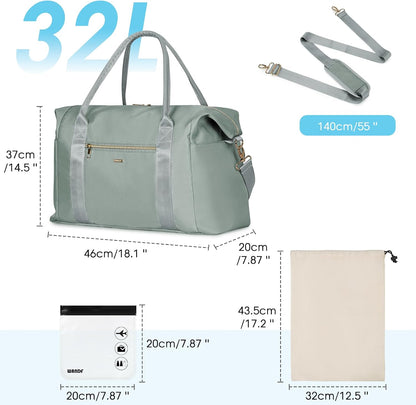 Personal Item Travel Bag 18x14x8, Carry On Weekender Bag for Women | Frontier Underseat Fit, Wet Pocket, Weekend Overnight Trip