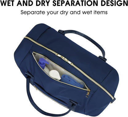 Personal Item Travel Bag 18x14x8, Carry On Weekender Bag for Women | Frontier Underseat Fit, Wet Pocket, Weekend Overnight Trip