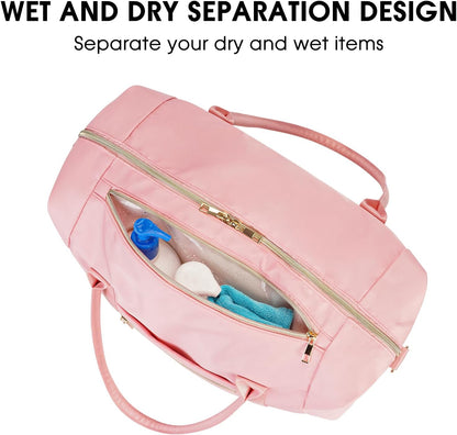 Personal Item Travel Bag 18x14x8, Carry On Weekender Bag for Women | Frontier Underseat Fit, Wet Pocket, Weekend Overnight Trip