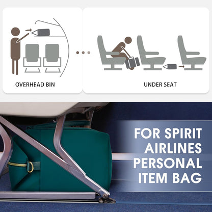 Personal Item Travel Bag 18x14x8, Carry On Weekender Bag for Women | Frontier Underseat Fit, Wet Pocket, Weekend Overnight Trip