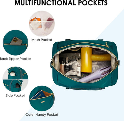Personal Item Travel Bag 18x14x8, Carry On Weekender Bag for Women | Frontier Underseat Fit, Wet Pocket, Weekend Overnight Trip