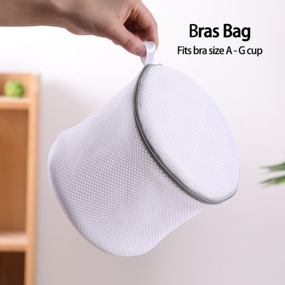 Bra Washing Bag for Laundry, Bra Laundry Bag, Sandwish Mesh, 8x8x8" | Lingerie Bag, For Wash Delicates, For Washing Machine, Keep Shape, Privacy, Prevent Tangling, Large Size