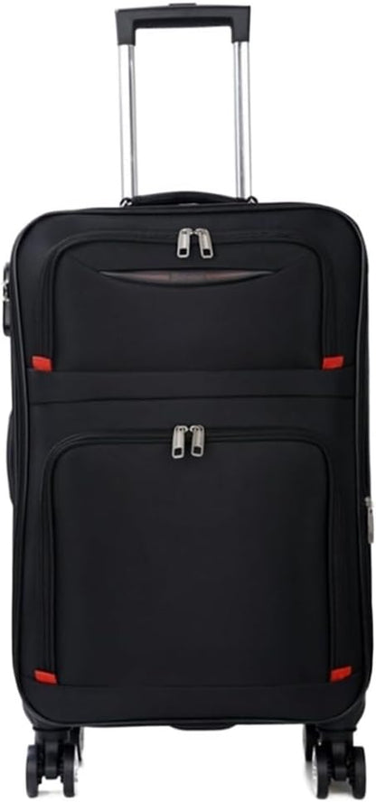 Lightweight Suitcase Softside Luggage with Spinner Wheels, Black,Expandable Softside Carry-On Carry on Luggage