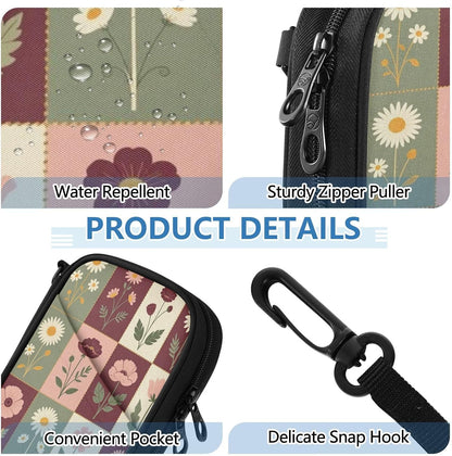 Travel Doc Organizer 21×14×3 CM | Water Resistant Oxford Multi Pockets Multi-Way Carry for Men Women Vacation Delicate Print