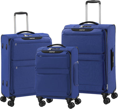 20 Inch Carry On Luggage, Ultra Light Softside Suitcase with Spinner Wheels, 20x14x8 Inches Including Wheels for Airline Approved, TSA Lock, Water Resistant Luggage for Women Men, Turquoise