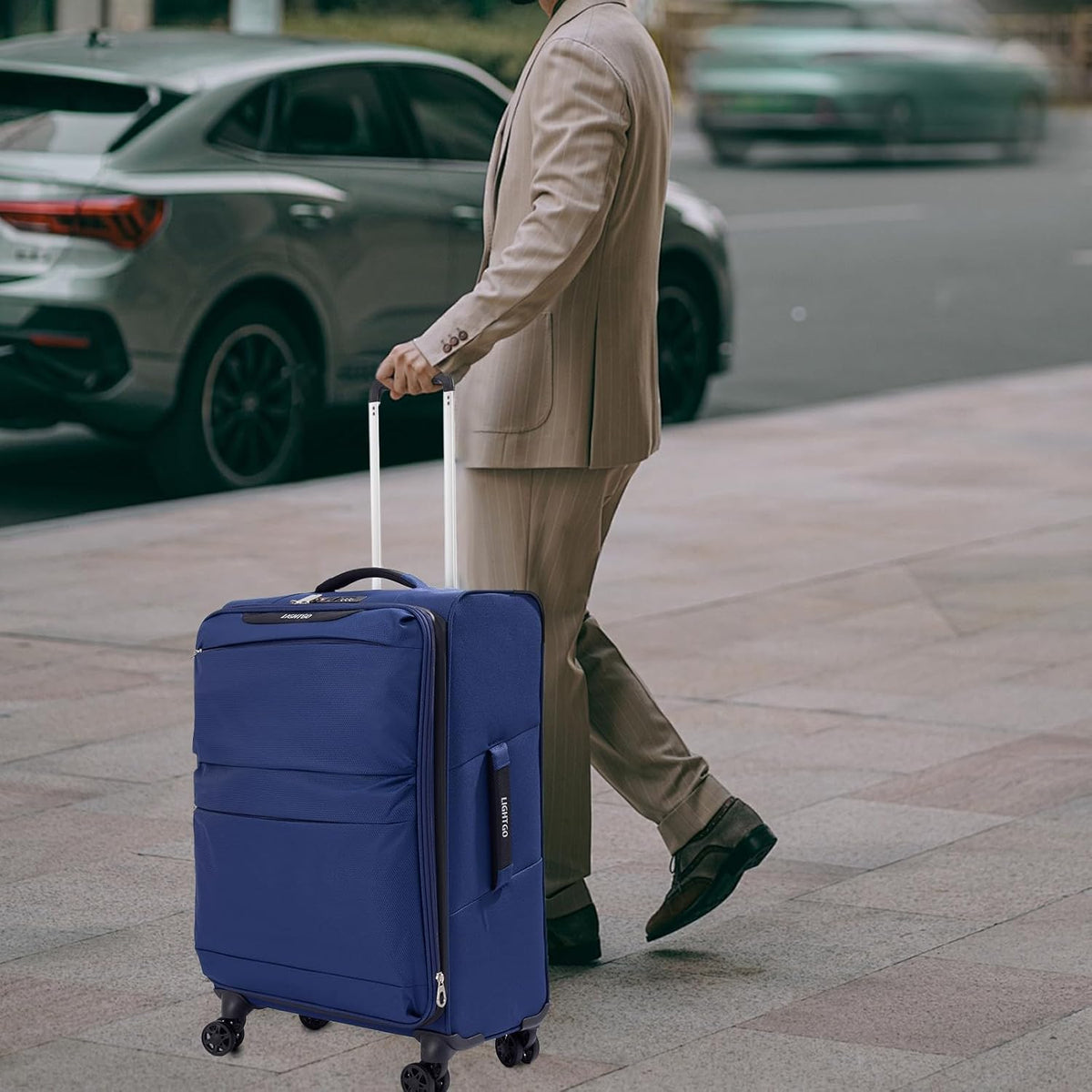 20 Inch Carry On Luggage, Ultra Light Softside Suitcase with Spinner Wheels, 20x14x8 Inches Including Wheels for Airline Approved, TSA Lock, Water Resistant Luggage for Women Men, Turquoise