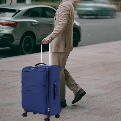 20 Inch Carry On Luggage, Ultra Light Softside Suitcase with Spinner Wheels, 20x14x8 Inches Including Wheels for Airline Approved, TSA Lock, Water Resistant Luggage for Women Men, Turquoise
