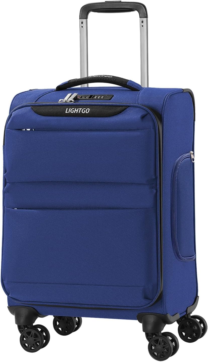 20 Inch Carry On Luggage, Ultra Light Softside Suitcase with Spinner Wheels, 20x14x8 Inches Including Wheels for Airline Approved, TSA Lock, Water Resistant Luggage for Women Men, Turquoise