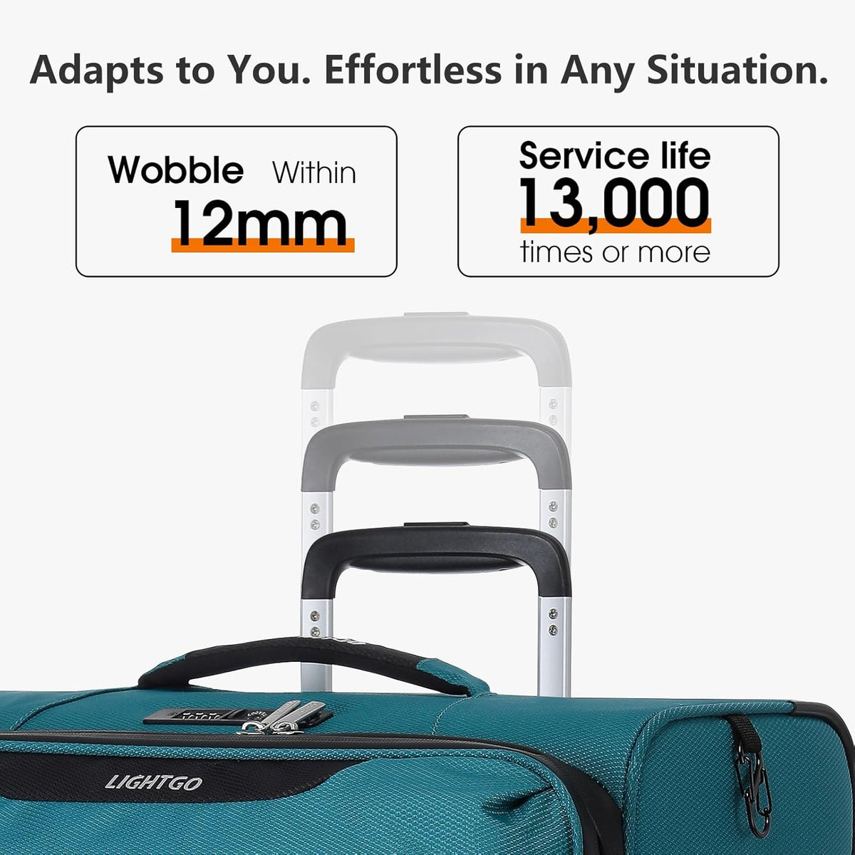 20 Inch Carry On Luggage, Ultra Light Softside Suitcase with Spinner Wheels, 20x14x8 Inches Including Wheels for Airline Approved, TSA Lock, Water Resistant Luggage for Women Men, Turquoise