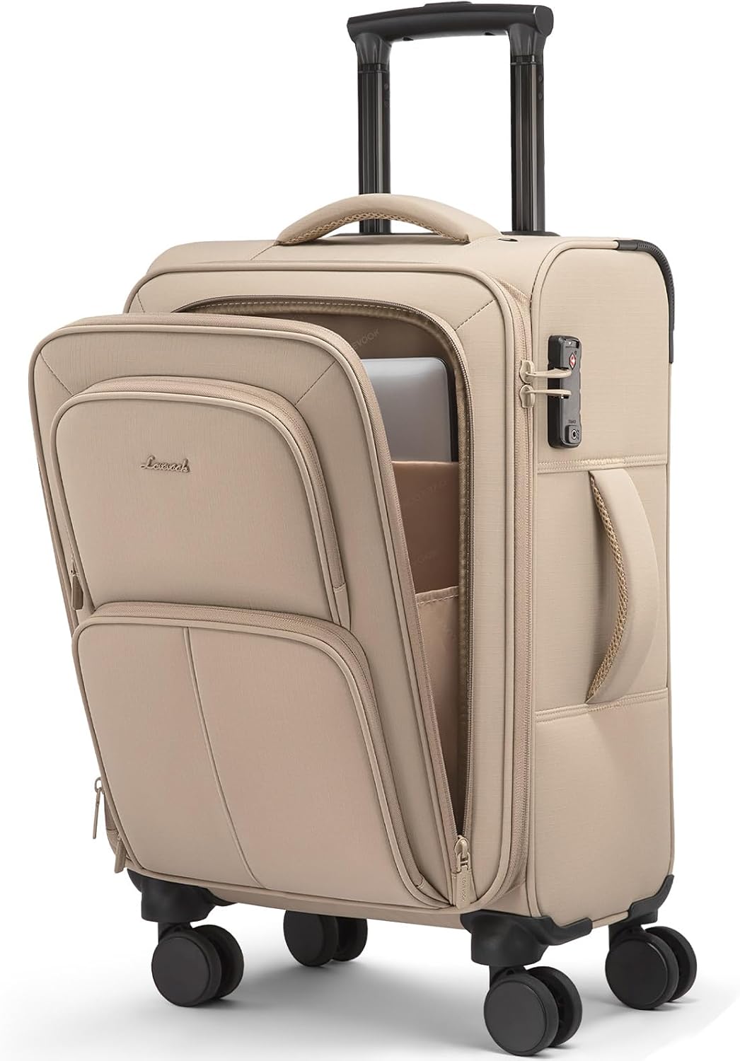 Carry On Luggage 22x14x9 Airline Approved, 22 Inch Softside Suitcases with Spinner Wheels, Lightweight Carry-on Suitcase with TSA Lock for Women Men, Large Luggage for Travel Business Trip