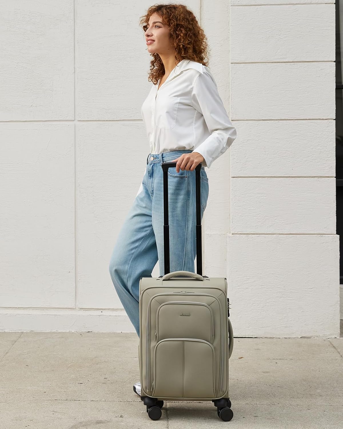 Carry On Luggage 22x14x9 Airline Approved, 22 Inch Softside Suitcases with Spinner Wheels, Lightweight Carry-on Suitcase with TSA Lock for Women Men, Large Luggage for Travel Business Trip