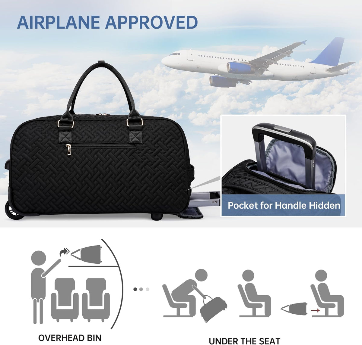 Duffle Bag for Travel, Weekender Bag with Shoe Compartment, Carry On Overnight Bag for Women with Toiletry Bag, Gym Bag with Wet Pocket, Hospital Bags for Labor and Delivery Beige