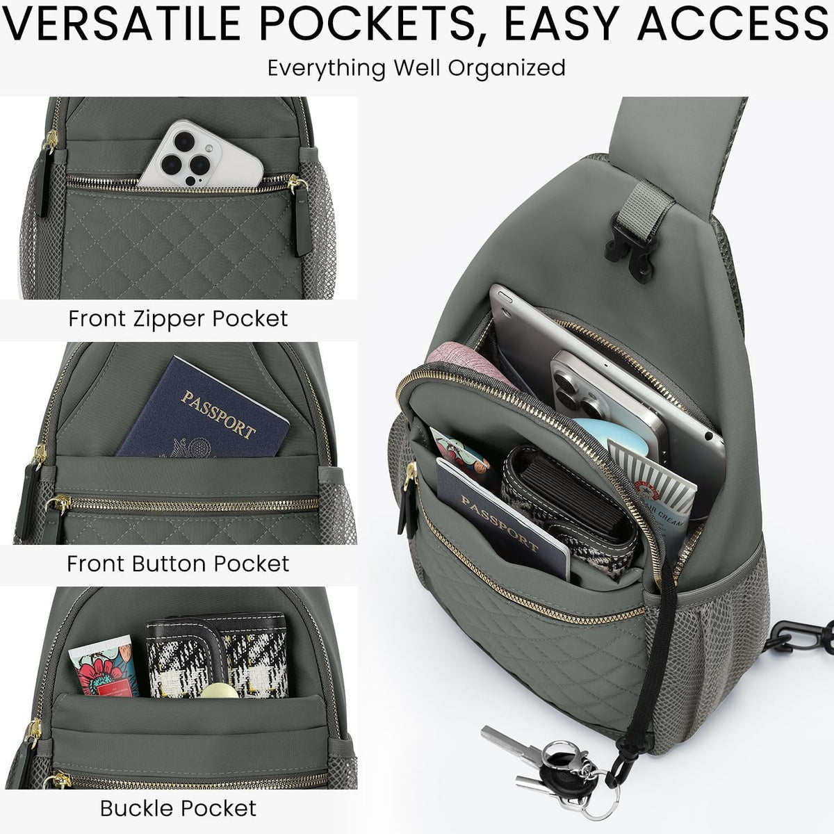 Small Crossbody Purses Bags for Women Men Travel, Chest Sling Bag Women Casual Cross Body Bag for Woman Sling Backpack