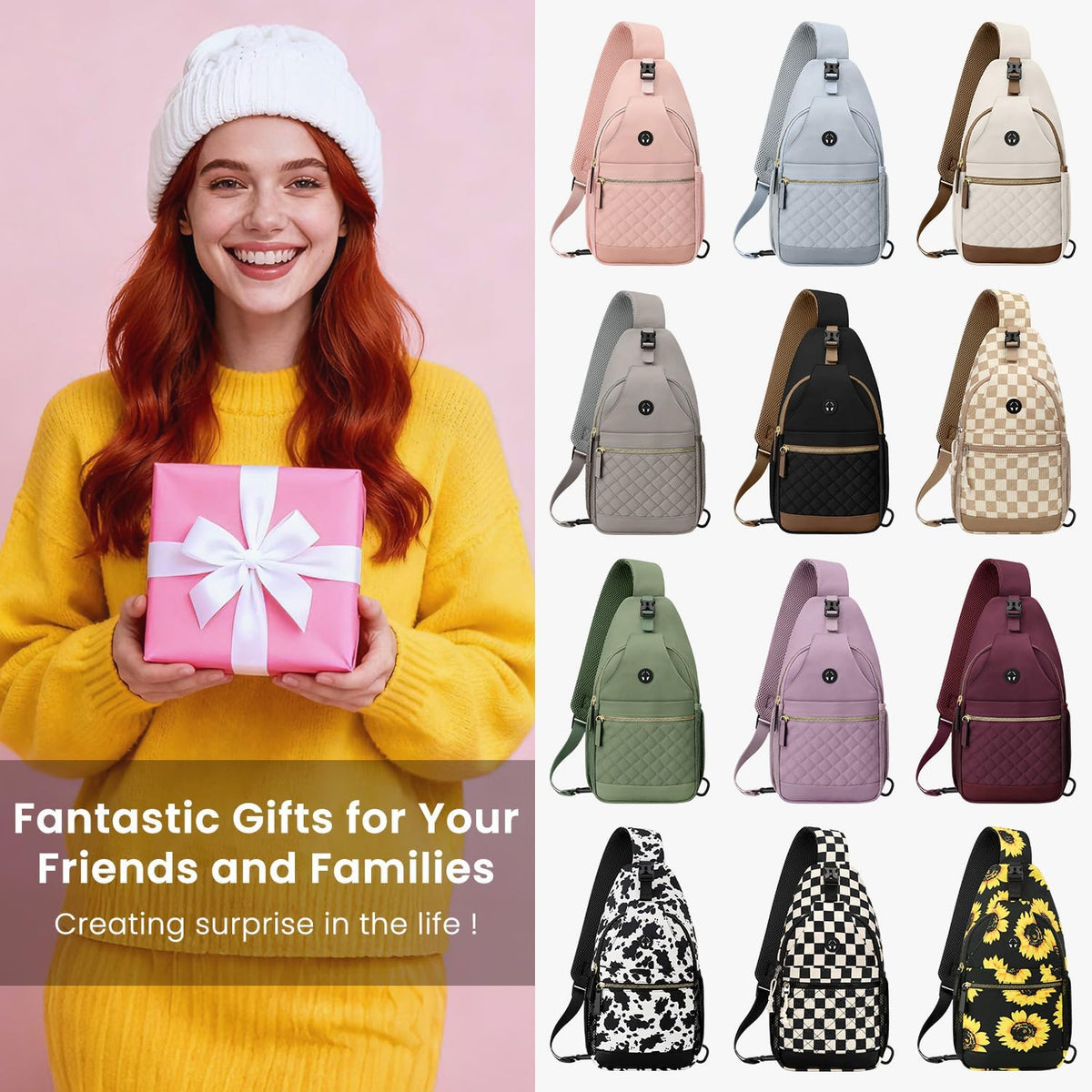 Small Crossbody Purses Bags for Women Men Travel, Chest Sling Bag Women Casual Cross Body Bag for Woman Sling Backpack