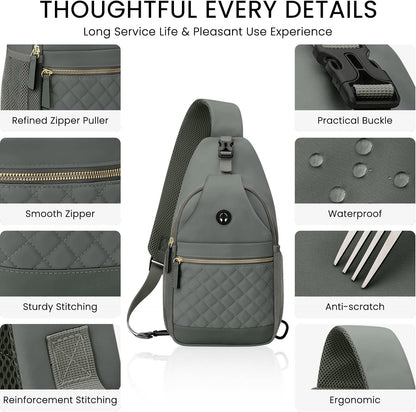 Small Crossbody Purses Bags for Women Men Travel, Chest Sling Bag Women Casual Cross Body Bag for Woman Sling Backpack