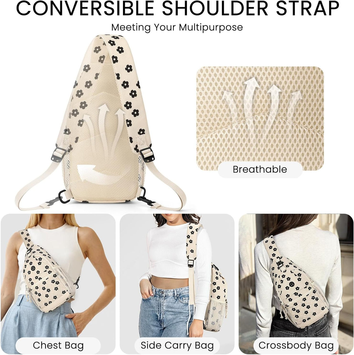 Small Crossbody Purses Bags for Women Men Travel, Chest Sling Bag Women Casual Cross Body Bag for Woman Sling Backpack