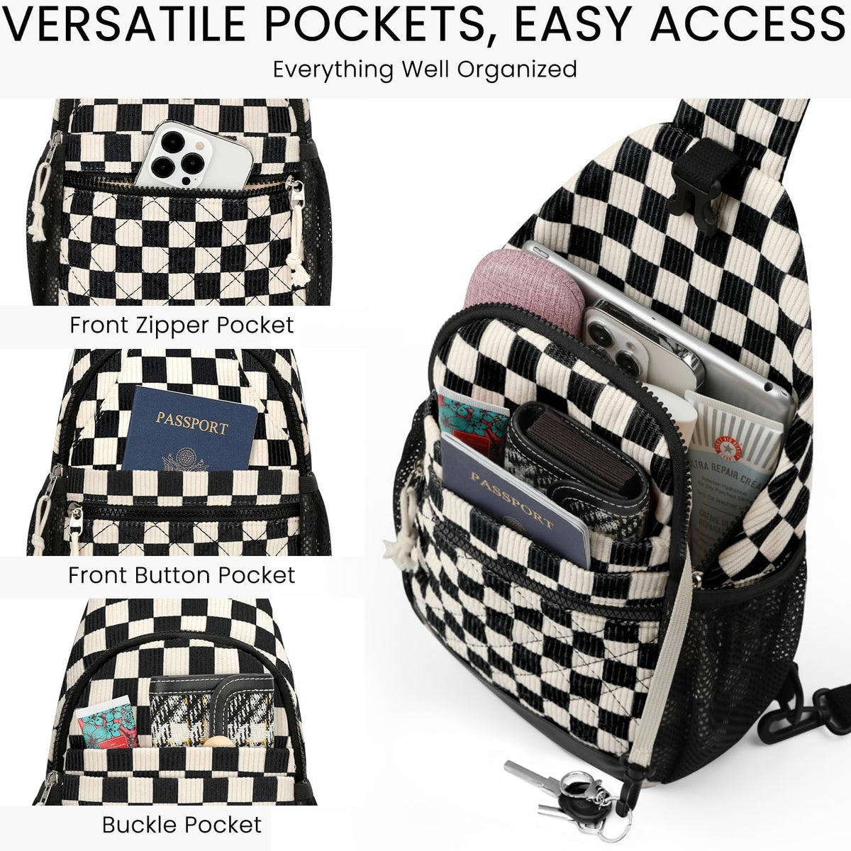 Small Crossbody Purses Bags for Women Men Travel, Chest Sling Bag Women Casual Cross Body Bag for Woman Sling Backpack