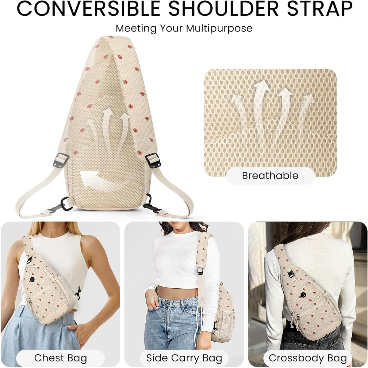 Small Crossbody Purses Bags for Women Men Travel, Chest Sling Bag Women Casual Cross Body Bag for Woman Sling Backpack