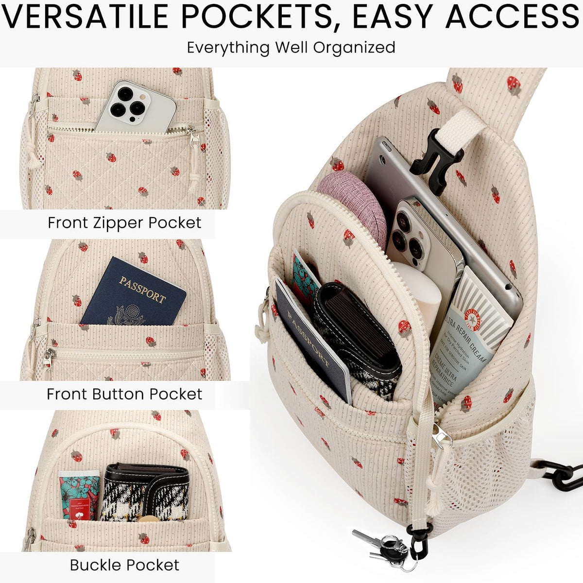 Small Crossbody Purses Bags for Women Men Travel, Chest Sling Bag Women Casual Cross Body Bag for Woman Sling Backpack