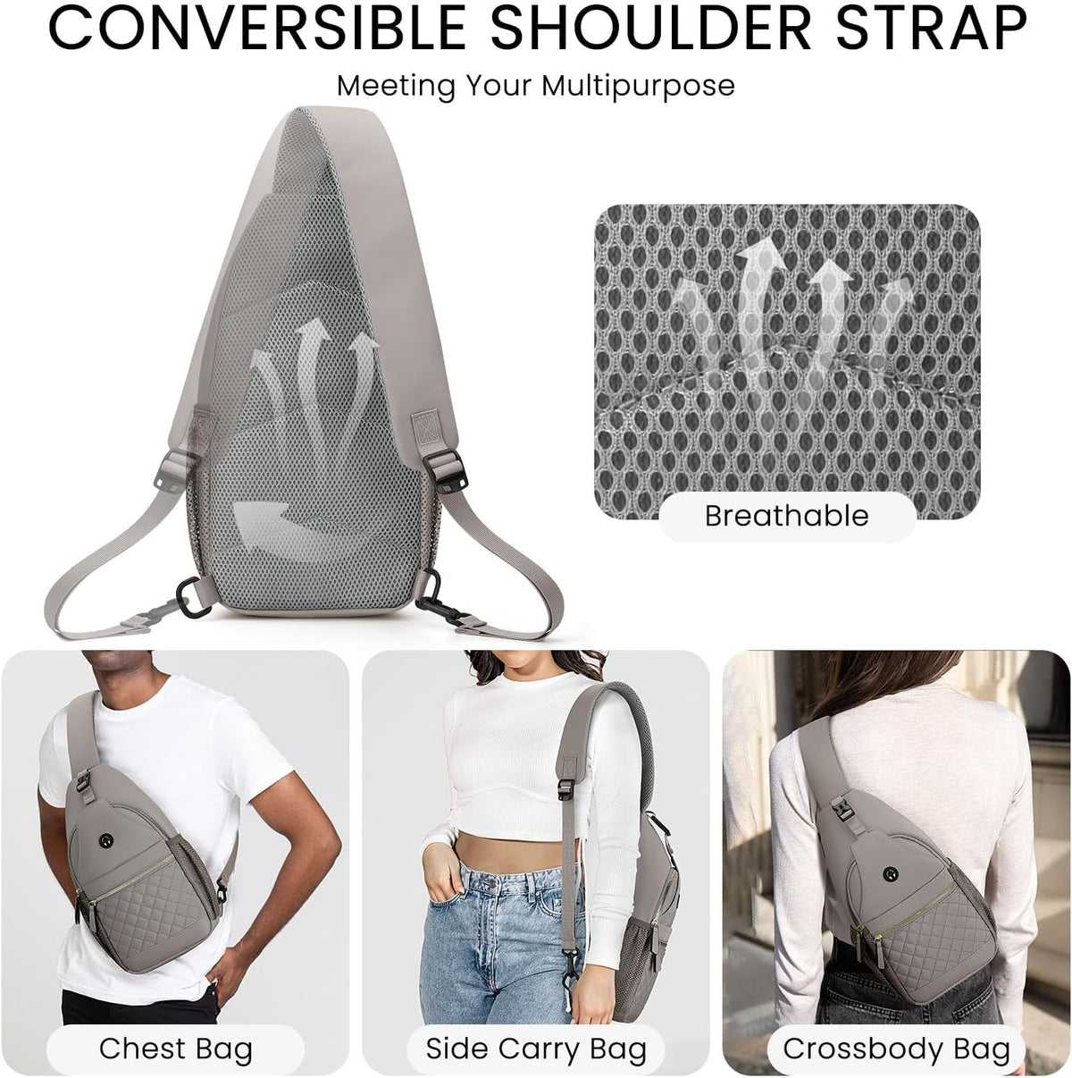 Small Crossbody Purses Bags for Women Men Travel, Chest Sling Bag Women Casual Cross Body Bag for Woman Sling Backpack