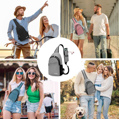 Crossbody Sling Bag for Women Men Multipurpose Sling Backpack Travel Essentials Hiking Shoulder Bag Daypack