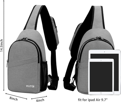 Crossbody Sling Bag for Women Men Multipurpose Sling Backpack Travel Essentials Hiking Shoulder Bag Daypack